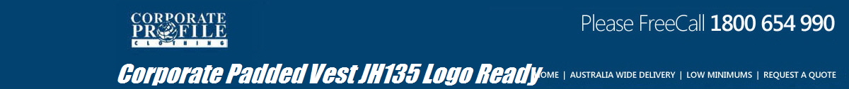 Corporate Padded Vest JH135 Logo Ready
