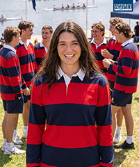 Corporate Rugby by RAMO, Navy-Red with Logo Service 200px
