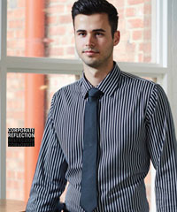 Black-and-White-Bold-Stripe-Mens-Shirt-#3010L11-Uniform
