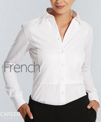 French Style Ladies White Uniform Shirt, Corporate.com.au