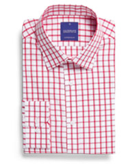 Corporate-Check-Shirt-Red #1712L With Logo Service
