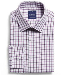 Corporate-Check-Shirt-Purple #1712L With Logo Service