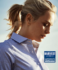 Corporate Check Shirt #2113032 Harvest Combed Cotton Shirt With Logo Service