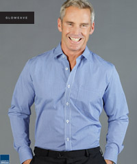 Have your company logo featured on Gloweave retail brand Small Check Shirts #1637L  Mens and Womens, available in 8 colours. Top class embroidery service. Available Navy, Crimson, Pink, Black, Grey, Sky, Teal, Lilac. 60% Cotton with Silk Protein Finish.  High Performance for Corporate Uniforms. FreeCall Leigh Gazzard at Corporate Profile 1800 654 990