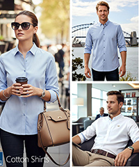 Cotton shirts are breathable and soft which makes them a great choice for long hours at Business. Corporate Profile FreeCall 1800 654 990