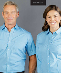 Have your company logo featured on Gloweave retail brand Small Check Shirts #1637S Short Sleeve.  Mens and Womens, available in 8 colours. Top class embroidery service. Available Navy, Crimson, Pink, Black, Grey, Sky, Teal, Lilac. 60% Cotton with Silk Protein Finish.  High Performance for Corporate Uniforms. FreeCall Leigh Gazzard at Corporate Profile 1800 654 990