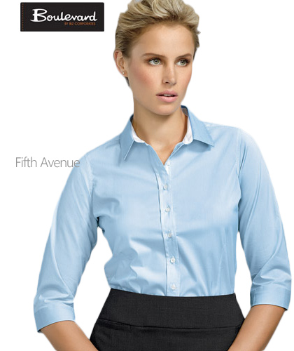 Fifth-Avenue-Shirt-Ladies-#40111-Alaskan-Blue-With-Logo-Service-420px