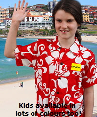 Hawaiian Shirts in Australia #bigisland With Logo Service, bulk order with Big Flower, Parrots, Hibiscus, Big Island, Raro and Frangipani. Lovely fabric lasts for years, superior resistance to fading in sun, strong colours, fun to wear, colourful for parties. Adults and Kids sizes in most designs.