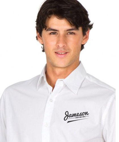 Mod-Fit-Mens-White-Shirt-#S003MS-with-logo-service