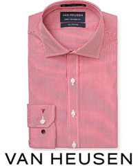 Have your Company or Club logo branded on Van Heusen Shirt #EB501 and Womens #AWLB501 . Euro Tailored Thin Stripeavailable in Red and Navy Thin Stripe. 2 colours. Perfect for Australia's climate. High performance, premium 100% Cotton, contemporary fit, deep spread collar, back dart detail.  Enjoy wearing Van Heusen Shirts branded with your Company or Club logo. Corporate Sales to Leigh Gazzard or Deborah Geraghty FreeCall 1800 654 990