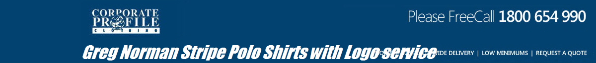 Greg Norman Stripe Polo Shirts with Logo service