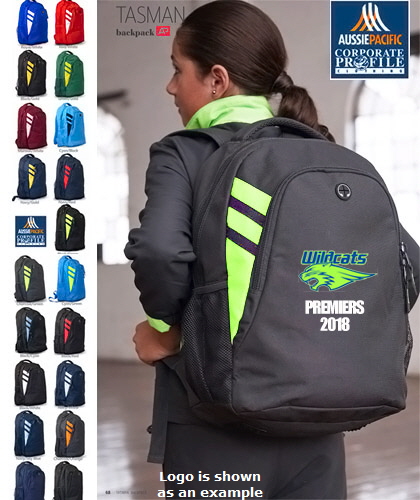 An exciting range of Backpacks #4000 and Sports Bags #4001 with logo service has arrived right on time to prepare for your Winter Sporting Club merchandise. The Bags are our top pick for local AFL Aussie Rules, NETBALL, Rugby League, Soccer, Basketball, Gym & Fitness, School Sports etc.  FreeCall 1800 654 990