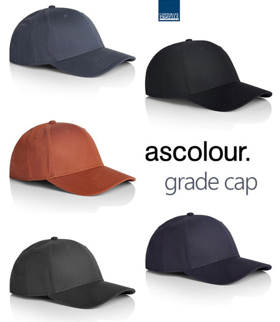 New release cap by AS Colour. A lower profile six panel cap, curved peak. A structured snapback cap with a contoured crown. Adjustable plastic fastener, eyelets, tonal under-peak lining, Mid weight, 100% cotton, One size fits all. Top class logo service at Corporate Profile Clothing FreeCall 1800 654 990