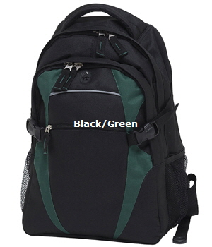 Black-Green Back Pack #BSPB With Custom Logo Service