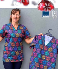 Colourful Christmas Scrubs  ready now. Our bright and cheerful Christmas scrub is back again to bring a bit of cheer and festivity back in our lives. Corporate Profile Clothing FreeCall 1800 654.