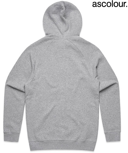 Zip Hood #5103_AS Colour Grey Marle Back View With Logo Service