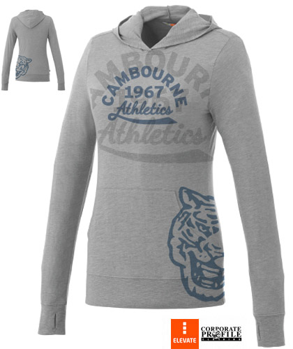 Howson Heather Hoody Men #18732 and Womens #98732 (Heather Grey) With Infusion Print. Notice the large print over the front of the hoody. Infusion print is exclusive to Elevate Corporate Apparel. Hoody colours include Heather Olympic Blue, Heather Dark Charcoal, Heather Grey and Black. Corporate Sales Free Call 1800 654 990
