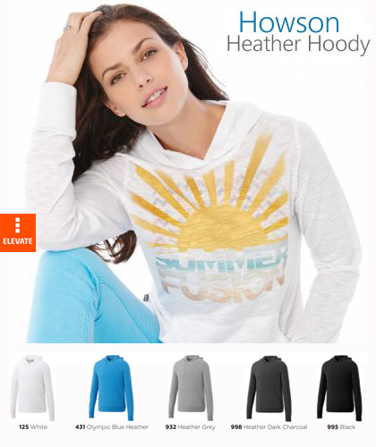 Howson Knit Hoody #18732 and Womens #98732 White With Infusion Print 420px