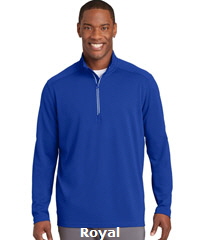 Sport Wick Textured 1-4 Zip Pullover #ST860 Royal With Logo Service 200px