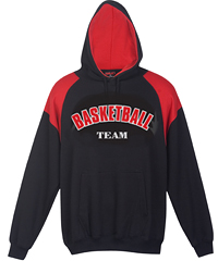 Black and Red Hoodie #F303HP_With Logo Print Service 200px