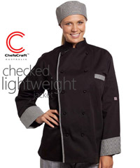 Ladies-Chefscraft-Checked-Lightweight-Jacket-CJ044-200px