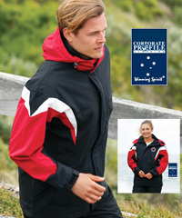 Winning Spirit, Bathurst Tri Colour Jacket With a Hood #JK28 Corporate Logo Service. Black/Grey/White, Navy/Red/White, Black/Red/White and Navy/Sky/White.High performance Nylon Taslon outer shell with Micro Polar Fleece Lining.Double stitched seams across back and front, adjustable cuffs with velcro tabs. For all details the best idea is to call Renee Kinnear or Shelley Morris on FreeCall 1800 654 990
