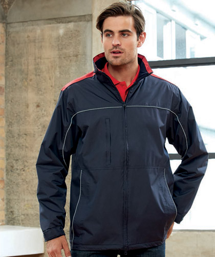 Reactor Jacket #J3887 in Company Colours With Logo Service available in 5 Colour Combinations, Black/Red, Black/Gold, Black/Graphite, Navy/Graphite, Navy/Gold.A medium weight jacket with warm microfleece on the inside for warmth. With reflective piping across the chest and front panels. Enquiries FreeCall 1800 654 990.