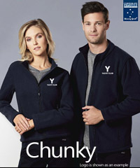 Chunkyweight Winter Polar Fleece Jacket #PF07 With Logo Service is one of Australia's best selling polar Fleece jackets for Business, Uniforms, Teamwear and Recreation. The Bonded Polar Fleece is thick, chunky and warm! 350gsm made with high performance anti pill polar fleece, snug to wear and features deep pockets to keep your hands warm. Mens #PF07, Ladies #PF08 and Kids #PF07K. Colours Black and Navy. To request a sample to inspect please FreeCall 1800 654 990.
