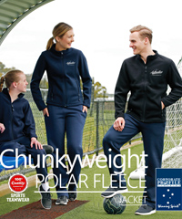 Chunkyweight Winter Polar Fleece Jacket #PF07 With Logo Service is one of Australia's best selling polar Fleece jackets for Business, Uniforms, Teamwear and Recreation. The Bonded Polar Fleece is thick, chunky and warm! 350gsm made with high performance anti pill polar fleece, snug to wear and features deep pockets to keep your hands warm. Mens #PF07, Ladies #PF08 and Kids #PF07K. Colours Black and Navy. To request a sample to inspect please call Reenee Kinnear or Shelley Morris on FreeCall 1800 654 990.