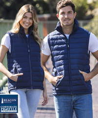 Premium Puffer Vest for Company and Clubs with top class logo embroidery service. Available Black and Navy. Sizes XXS-3XL and 5XL. Matching Puffer Jacket #Hudson is also available. Fresh styles , functional performance. Corporate Profile Clothing FreeCall 1800 654 990