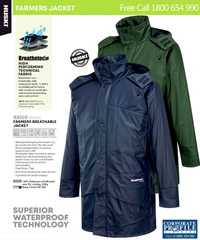 Farmers Breathable Waterproof Jacket #K8103 With Logo Service 420px