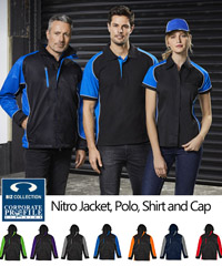The Nitro Range includes Jacket, Polo, Shirt and Cap for comprehensive Uniform Pacvkage. #Jacket #J10110 is available separately.The Jacket is warm for cold weather and features durable outer Nylon with Micro Fleece for warmth and comfort on the inside. Available in 7 Company Colours, also ideal for Sporting Club requirements. For all the details please all Corporate Sales Free Call 1800 654 990
