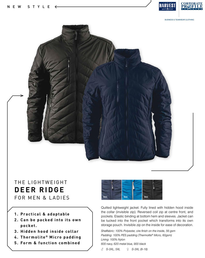 Corporate Jacket Padded #DEERRIDGE With Logo Service Product Details