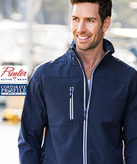 The Vert Softshell Jacket has a functional 3 layer fabric and warm fleece on the inside. Available in Black, Navy and Grey in Mens and Ladies. For details contact Corporate Profile Clothing FreeCall 1800 654 990.