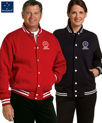 College style fleece jackets with embroidery