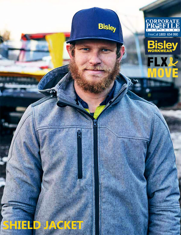 Bisley Thermal Lined Shield Jacket #BJ6937 Charcoal with Logo Service 600px