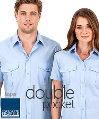 Jasper-Double-Pocket-Short-Sleeve-Shirt-#W60-With-Logo-Service
