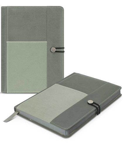 Melrose Note Book #113088 Grey With Debossing Company Logo 420px