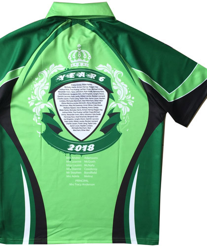 Year 6 Shirt #K010 With Student Names Printed On Back-Back View 420px