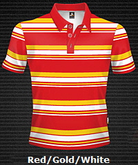 Red-Gold-White-Club-Stripe-Polo-Shirt-#8296