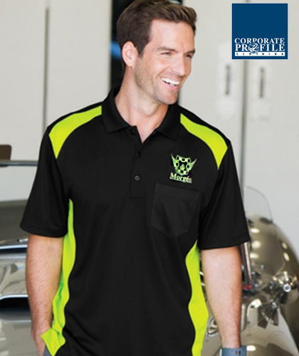 Hard to find, outstanding quality Sport Polo Shirt With Pocket #CS416 (Black-Shock Green) With Logo Service. Best selling item for Men who like to have a handy pocket for pen, phone, notebook, glasses etc. Can be printed or logo embroidery with Club emblem. Available in 6 team colours, 223 gsm, comfortable sizings from XS-4XL. Snag proof. Wrinkle resistant. Long lasting durability for Company Workwear, smart casual business wear, staff uniforms, sporting club player outfits. Call Free 1800 654 990