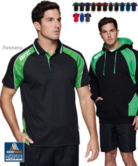 Panorama Polo Shirt #1309 With Optional Team Initials on the Shoulder. Also Panorama Hoodie #1511 available in 14 colours. For all the details please call Leigh Gazzard on FreeCall 1800 654 990