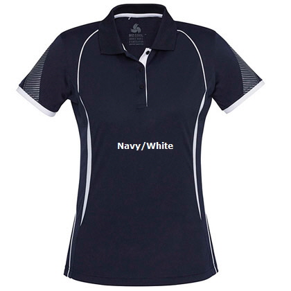 Womens Sport Polo #P405LS_Navy_White 420px