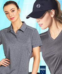 Womens outstanding Heather Training Tees #TS46 and Polo Shirts for Sport Industry and Club Teamwear and Merchandise. Print and Embroidery services. Rapid Cool fabric with Reflective piping. Just like Sport Store big brands.Plan B for keeping your costs low. Corporate enquiry: Shelley Morris Leigh Gazzard 1800 654 990