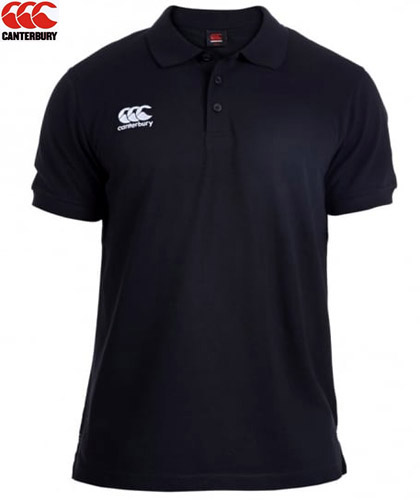 Canterbury polo shirts. Navy, Black, White and Grey Marle with Logo Service. A comfortable, high performance pique poly cotton blend features a fresh contemporary fit, knit collar and arm bands, side vent detail, CCC Canterbury embroidery on the right chest- your logo on the Left Chest or sleeve etc. For all the details contact Corporate Profile Clothing on FreeCall 1800 654 990