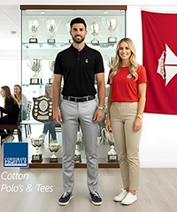 Cotton Polo's and Tees are popular for comfort in the hot climate of Australia. Cotton allows air flow, helping to regulate body temperature. Soft and natural cotton helps to reduce irritation compared to some synthetics. Works so well for uniforming everyone in your team. Polo's available in Navy, Red, Black, White. Regular Fit.