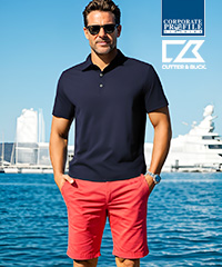 Premium Cotton Polo's for Business and Teamwear. Cutter and Buck Advantage Dry Tech #9321  Our Australian logo embroidery service is also first class. Black, Grey, White, Navy and Blue. Cotton Blend, Corporate Profile Clothing 1800 654 990