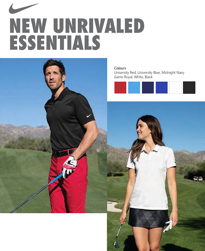 Corporate Profile will assist you with reliable service for Nike Corporate Polo Shirts embroidered with your Company Logo. The Nike Essential Polo #NKBV6042 is available in six colours. Slightly heavier 4.5 ounce, dyed to match buttons and open hem sleeves. Low Minimum 20 Polo's per delivery. Corporate Profile Clothing, Free Call 1800 654 990