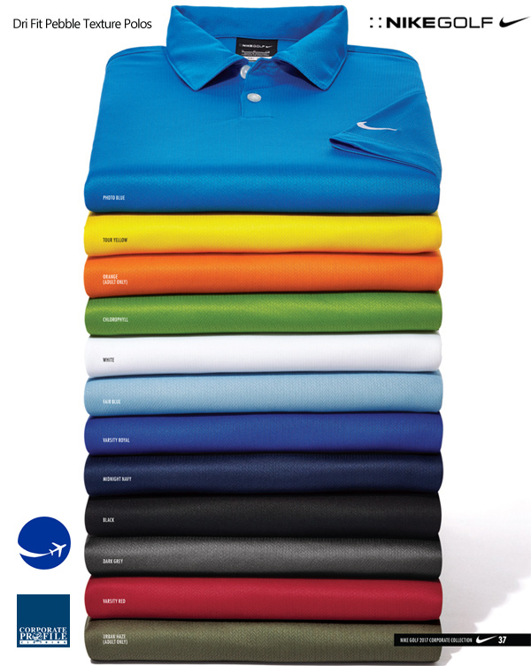 Nike-Golf-Corporate-Pebble-Polo-#373749-Folded-Stack-of-Nike-Polos-With-Logo-Service-420px