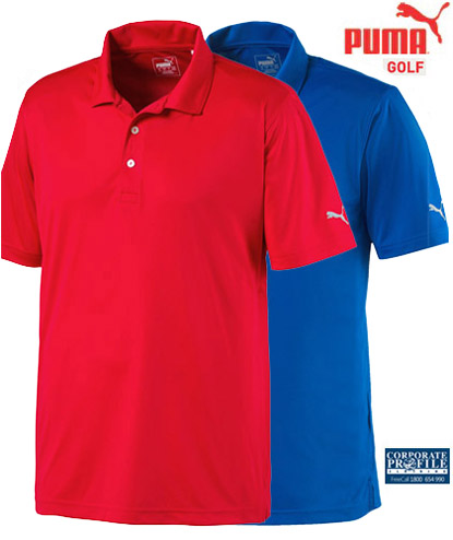 Puma Polo with top class logo embroidery and print service for Corporate and Club. Available in Red, Blue, Black and Navy. Feautures Dry Cell Moisture Management, technical fabric wicks away from the skin to help keep you dry and comfortable.Relaxed through the shoulders, chest and sleeves to ensure maxium comfort and freedom of movement. Corporate Profile Clothing FreeCall 1800 654 990